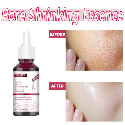 Pore Shrinking Serum Smooth Pores Whitening Moisturizing Anti Aging Brighten Skin Care Product Salicylic Fruit Acid Essence