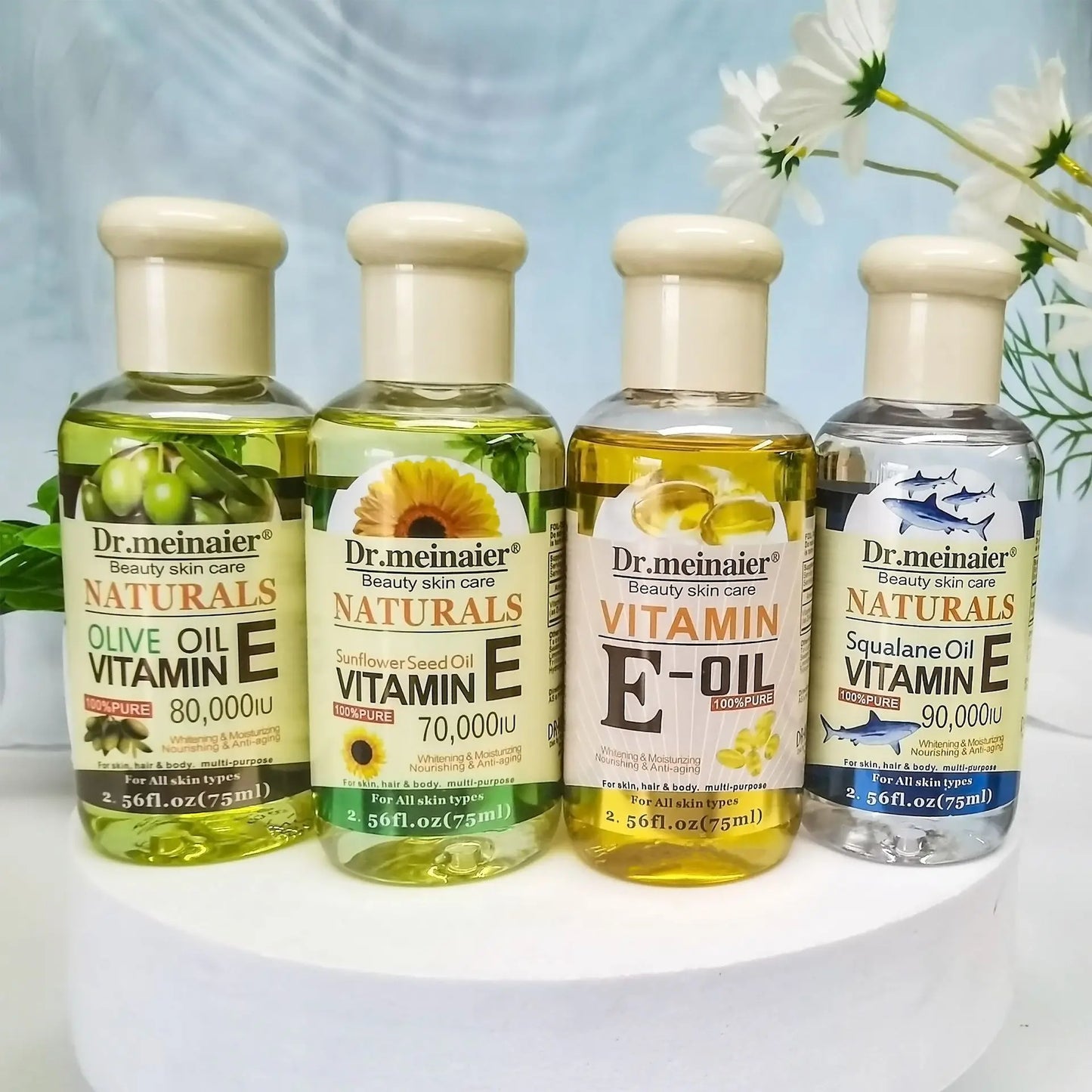 Vitamin E Face Essence Oil Morning & Night Whitening Shrink Pores Anti Wrinkle Aging Freckle Repair Face Skin Care Essence 75ml