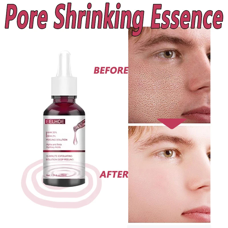 Pore Shrinking Serum Smooth Pores Whitening Moisturizing Anti Aging Brighten Skin Care Product Salicylic Fruit Acid Essence