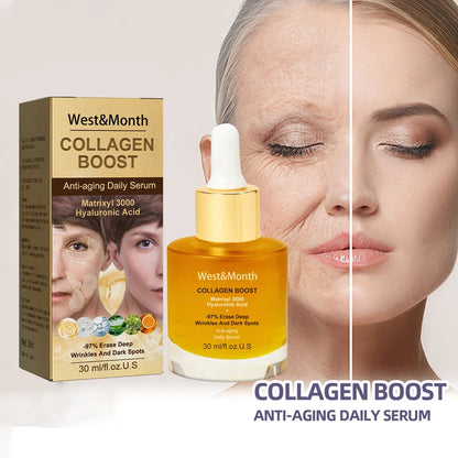 Collagen Face Serum Wrinkle Removalr Whitening Moisturizing Fade Fine Lines Dark Anti Aging Spots Korean Face Care Cosmetics