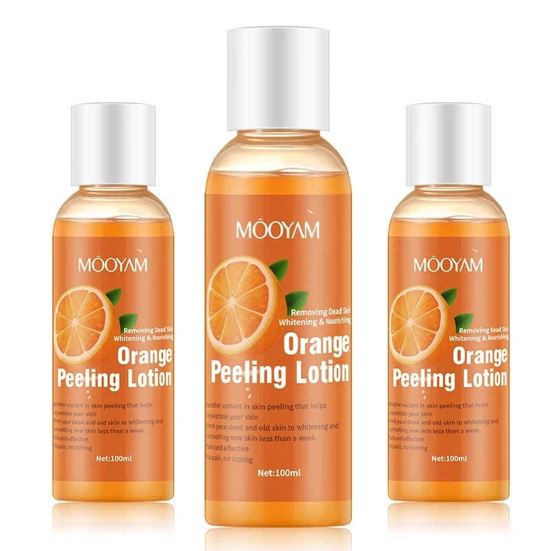 Hot Orange Yellow Peeling Lotion Oil Bleaching Dark Skin Retinol Peptide Spots Blackhead Blemishes Bad Skin Spot Treatment Care