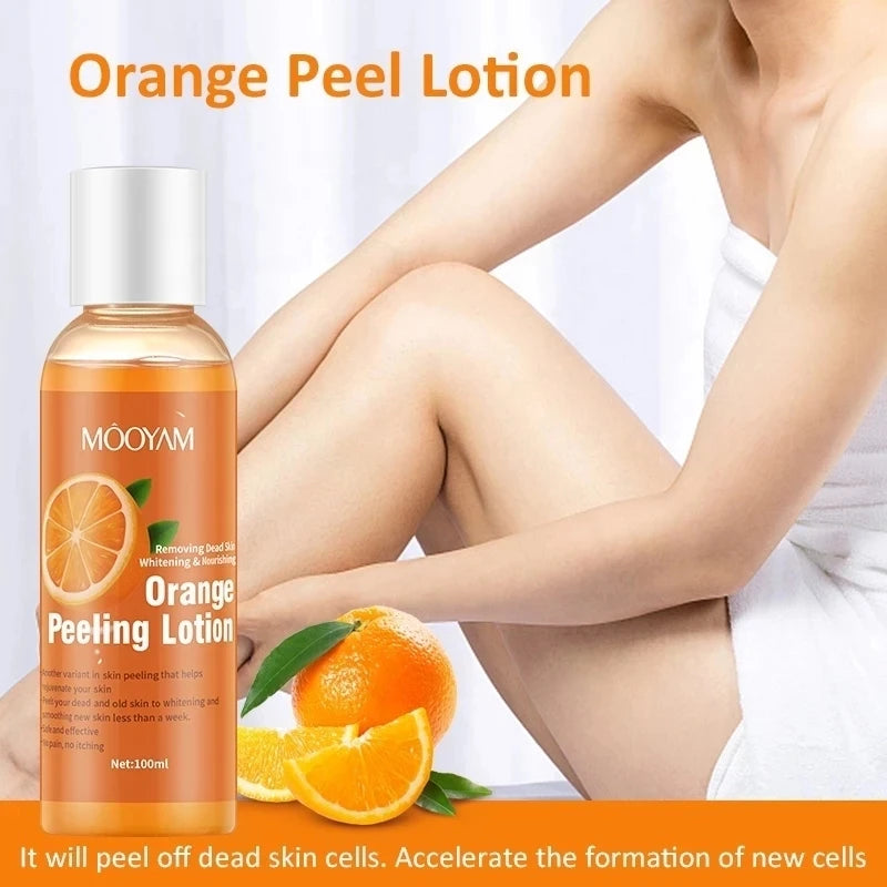 Hot Orange Yellow Peeling Lotion Oil Bleaching Dark Skin Retinol Peptide Spots Blackhead Blemishes Bad Skin Spot Treatment Care