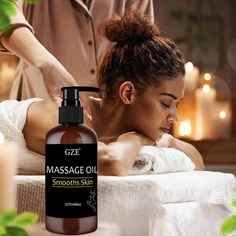 GZE Body Smooths Skin Massage Oil Infused with Collagen and Stem Cell Skin Tightening Moisturizing Firming Body Cleansing