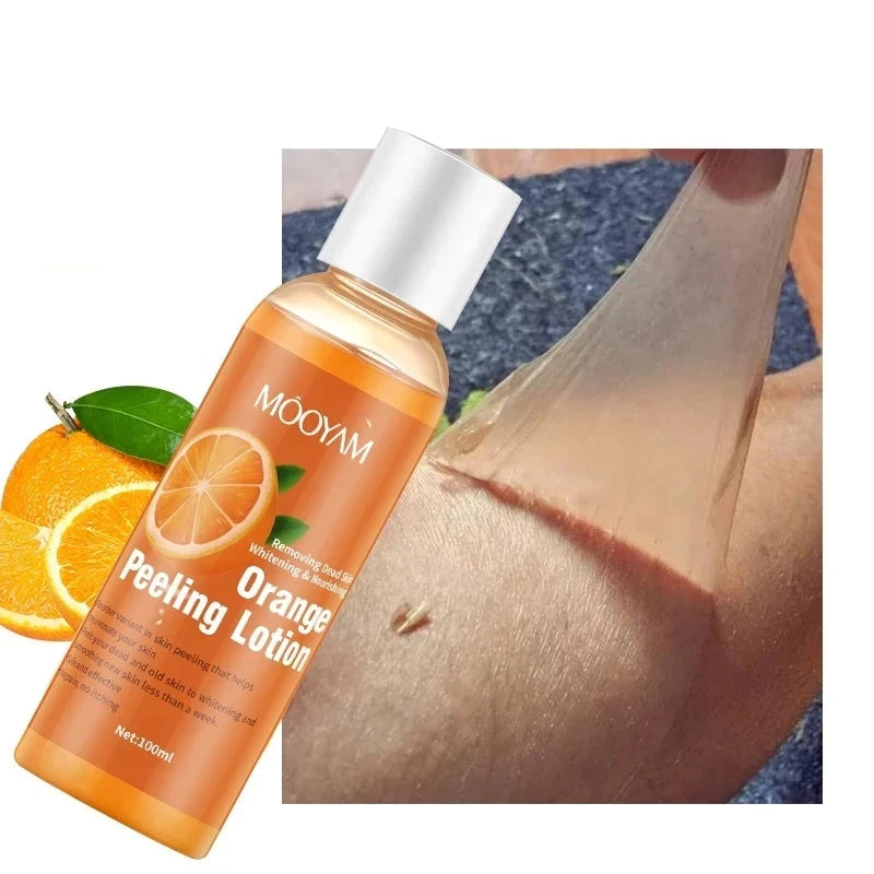 Hot Orange Yellow Peeling Lotion Oil Bleaching Dark Skin Retinol Peptide Spots Blackhead Blemishes Bad Skin Spot Treatment Care