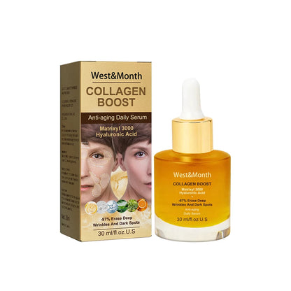 Collagen Face Serum Wrinkle Removalr Whitening Moisturizing Fade Fine Lines Dark Anti Aging Spots Korean Face Care Cosmetics