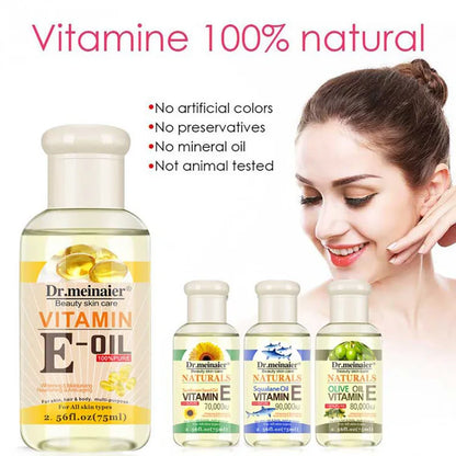 Vitamin E Face Essence Oil Morning & Night Whitening Shrink Pores Anti Wrinkle Aging Freckle Repair Face Skin Care Essence 75ml