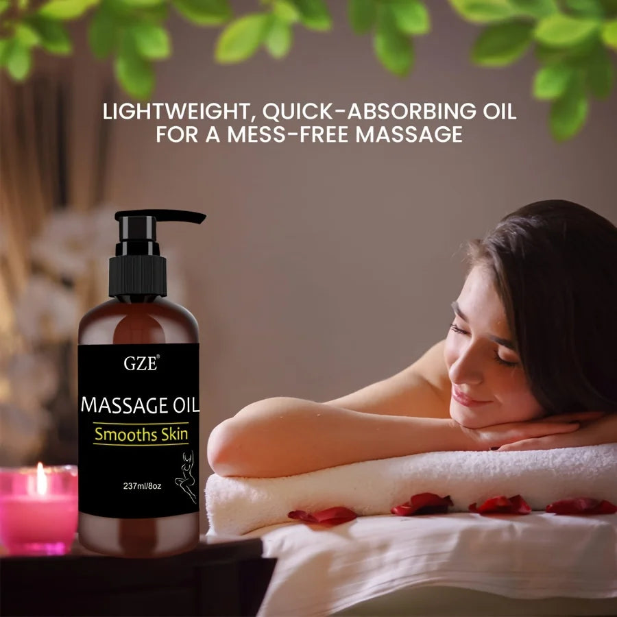 GZE Body Smooths Skin Massage Oil Infused with Collagen and Stem Cell Skin Tightening Moisturizing Firming Body Cleansing